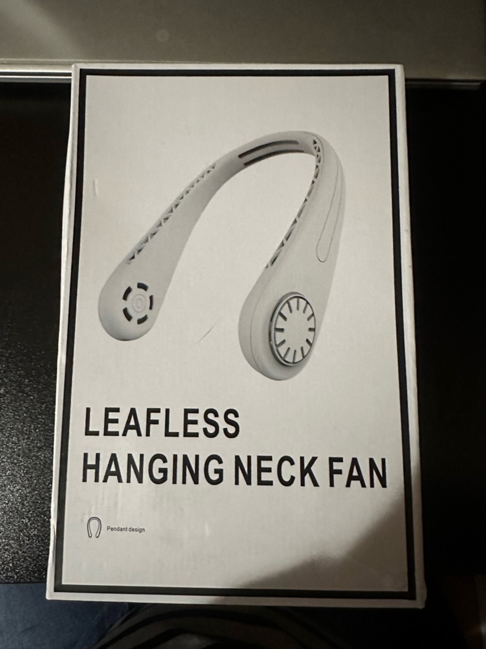 Leafless Hanging Neck Fan - White